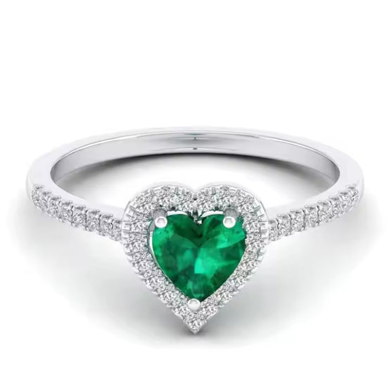 R1049 Light Green Stone Ring