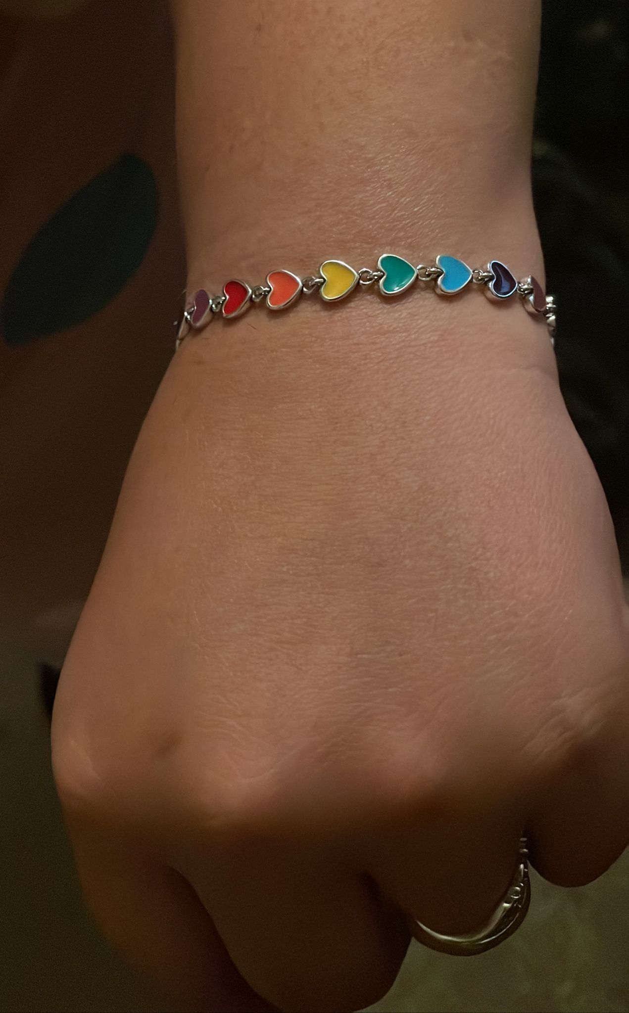 M73 Multicolor Heart Bracelet