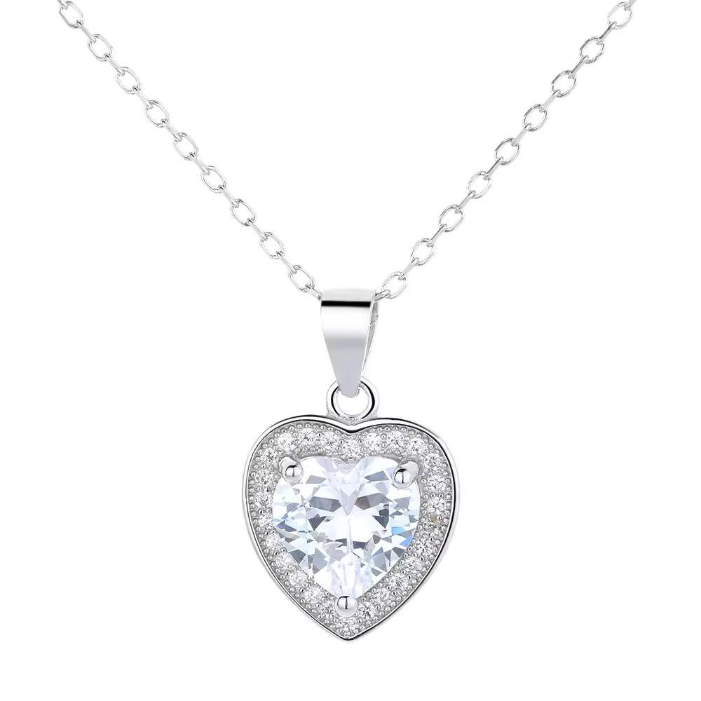 D952 Heart CZ Pendant