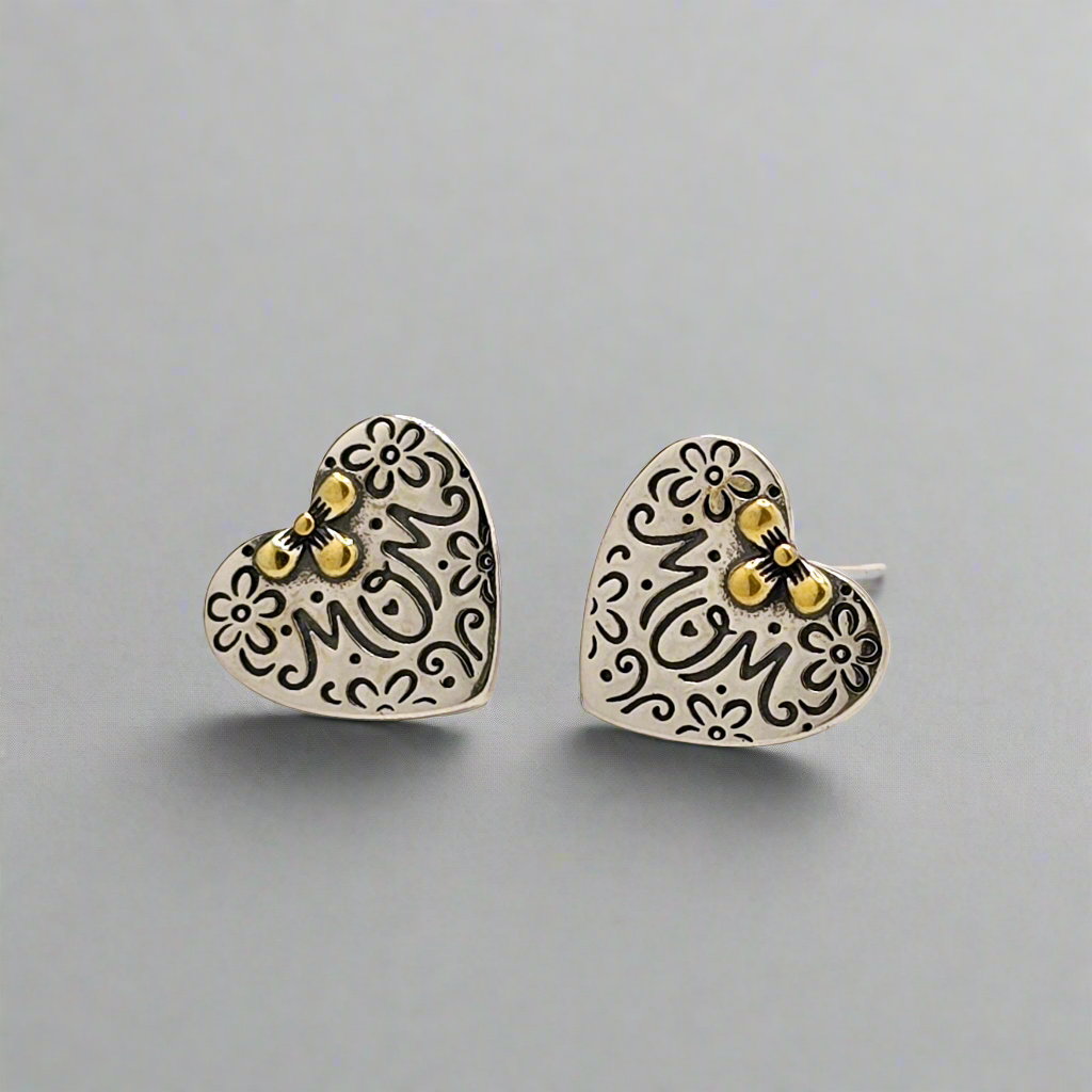 A858 Mom Gold Flower Post  Earring