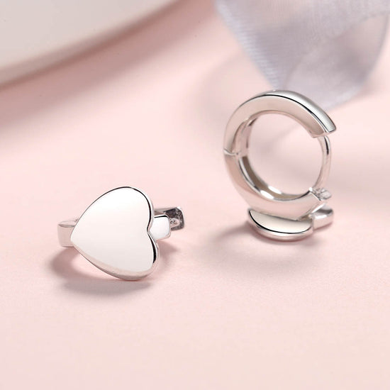 A77  Heart Hoop Earrings