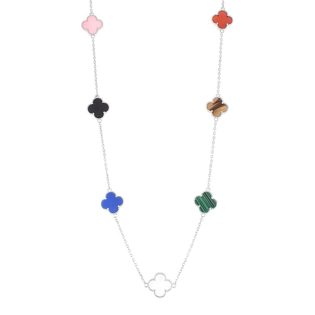 CA560 Multicolor Clover Necklace