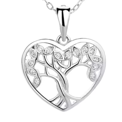 D1095 Heart Tree Pendant No Chain