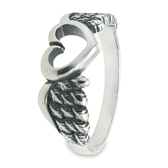 R78 Anillo Corazón Y Ala