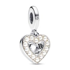 D2049 Heart Pearl Charm Pendant