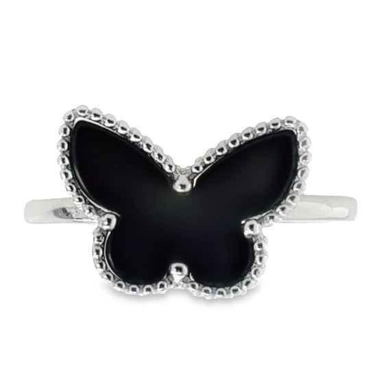 R9051 Anillo Mariposa Negro