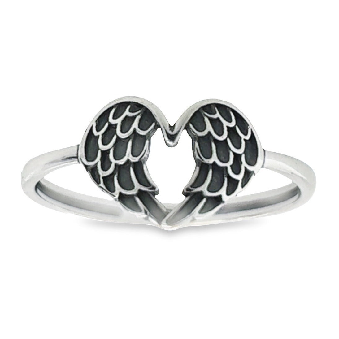 R74 Heart Shaped Wing Ring