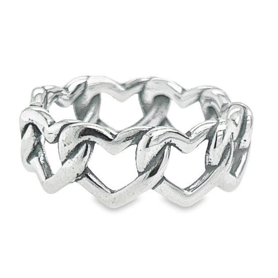 R49 Linked Heart Ring