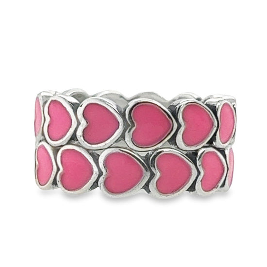 R494 Heart Pink Band Ring