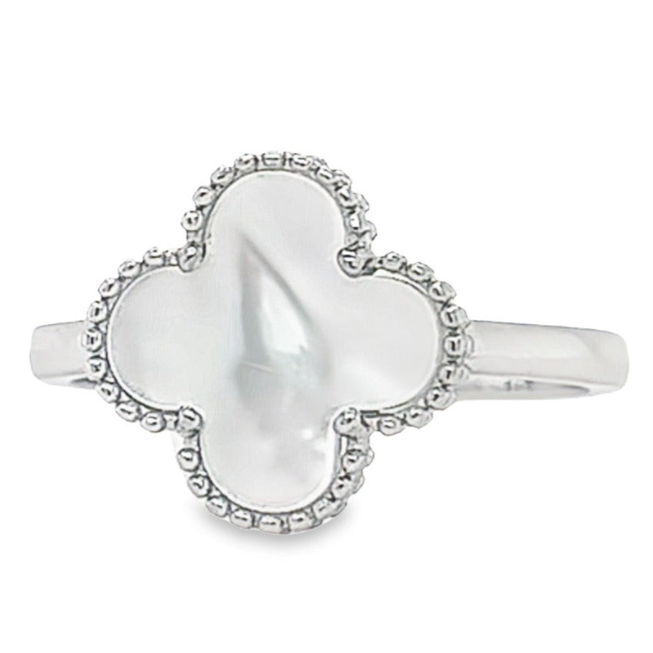 R9002 Anillo Flor Blanca