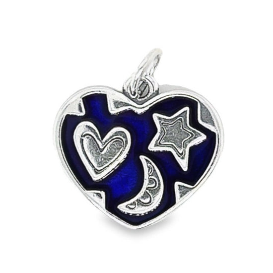 D1521 Colgante Corazón Azul