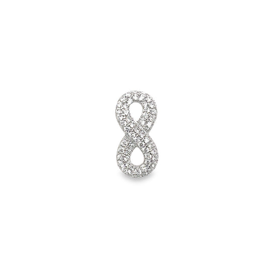 A606 Infinity Diamond Accent Post Earrings