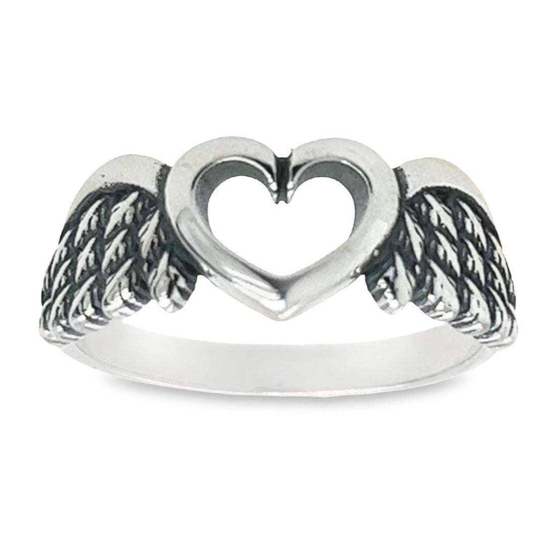 R78 Heart And Wing Ring