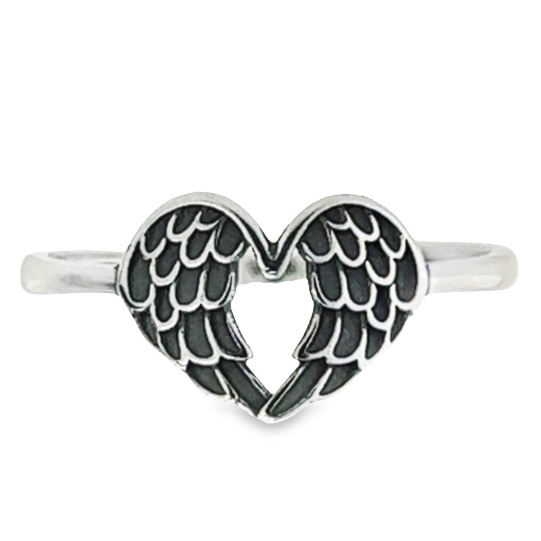 R74 Heart Shaped Wing Ring