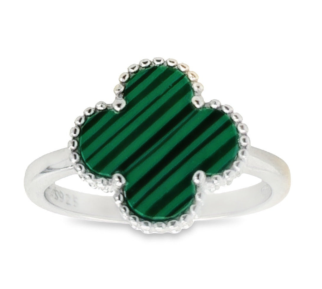 R9004 Green Flower Ring