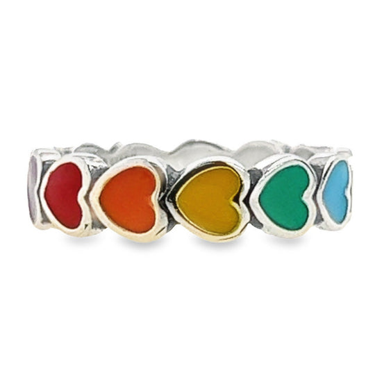 R791 Anillo Corazón Multicolor