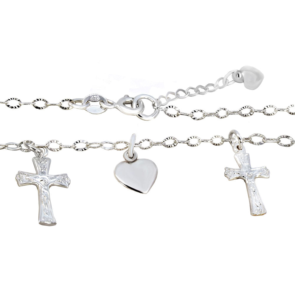 Pulsera M611 Corazón y Cruz