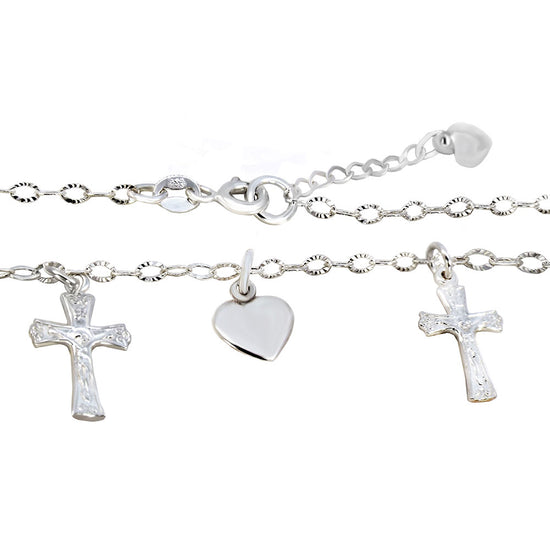 Pulsera M611 Corazón y Cruz