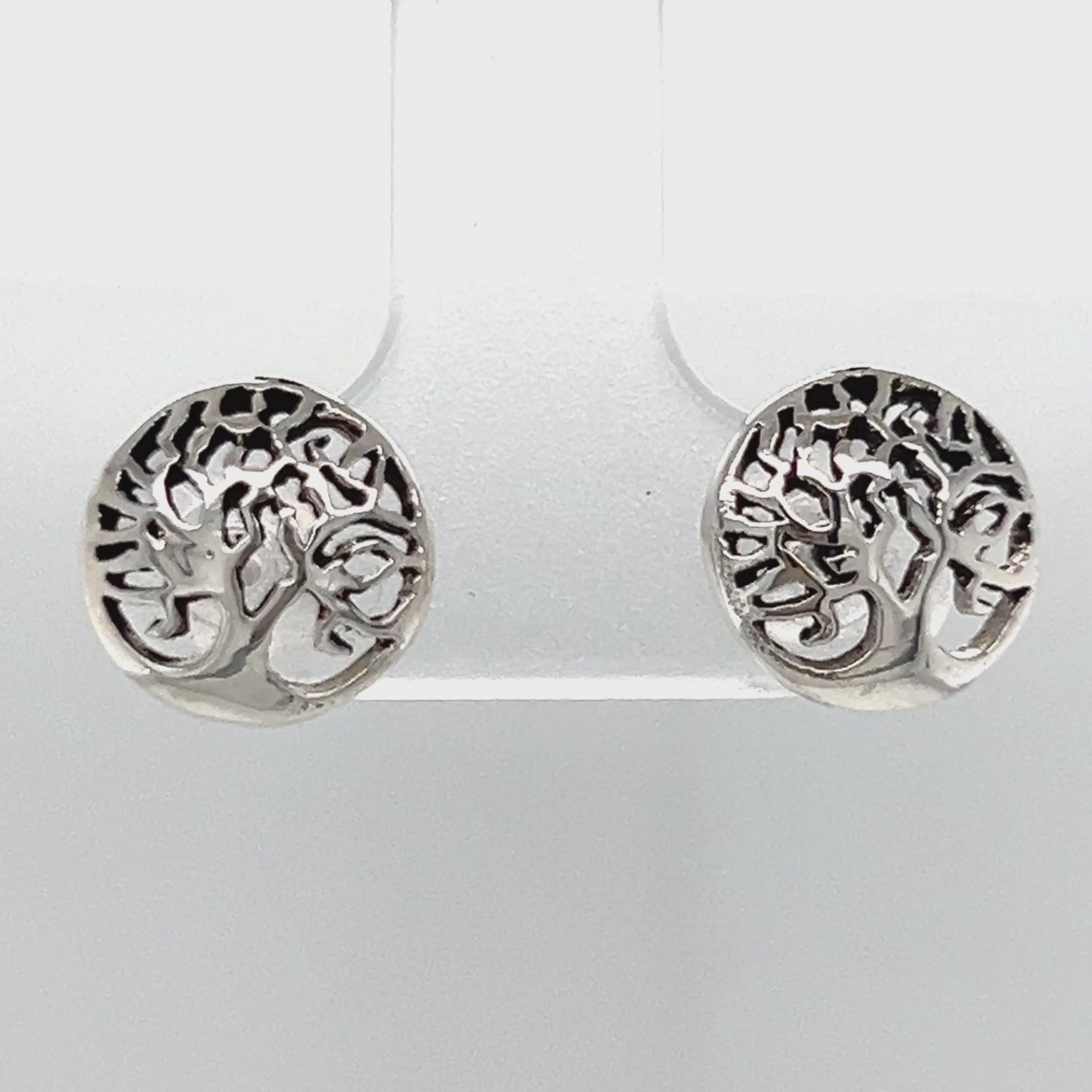 Load and play video in Gallery viewer, A829 Tree of Life Post Earrings
