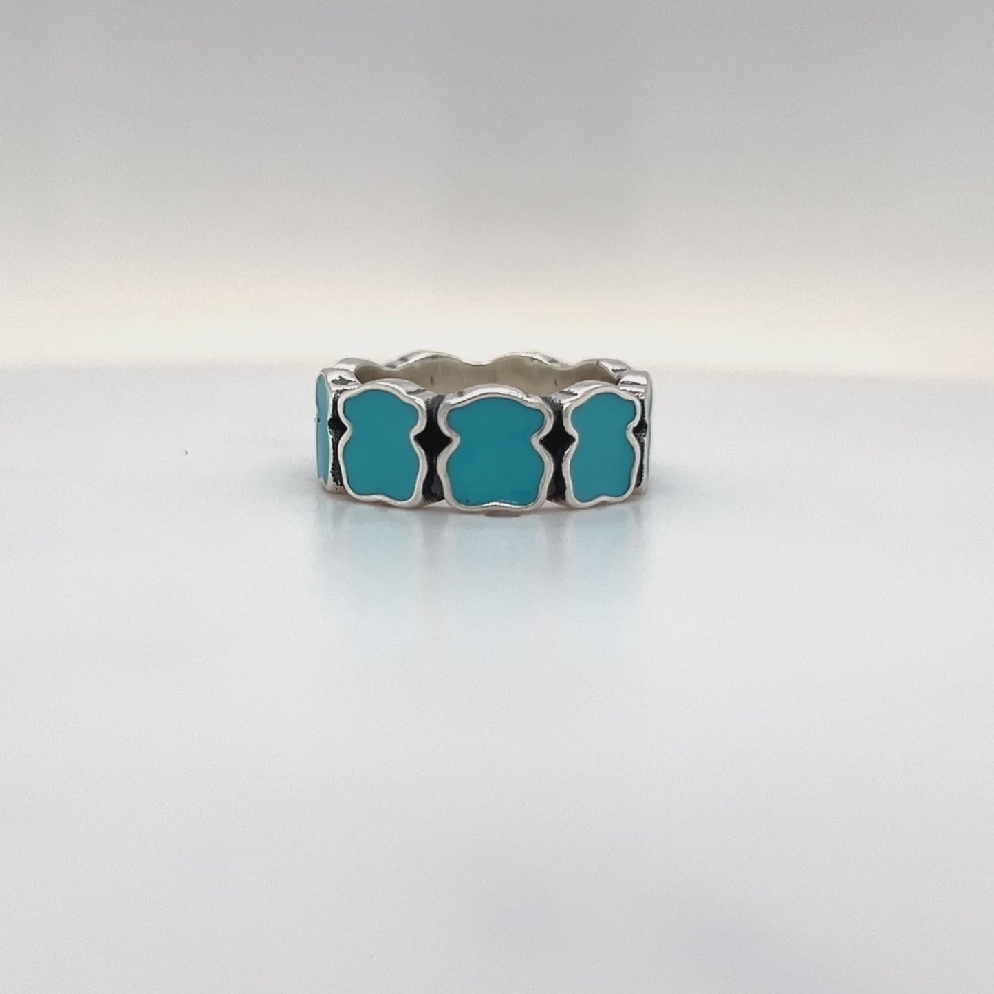 R916 Turquoise Bear Ring