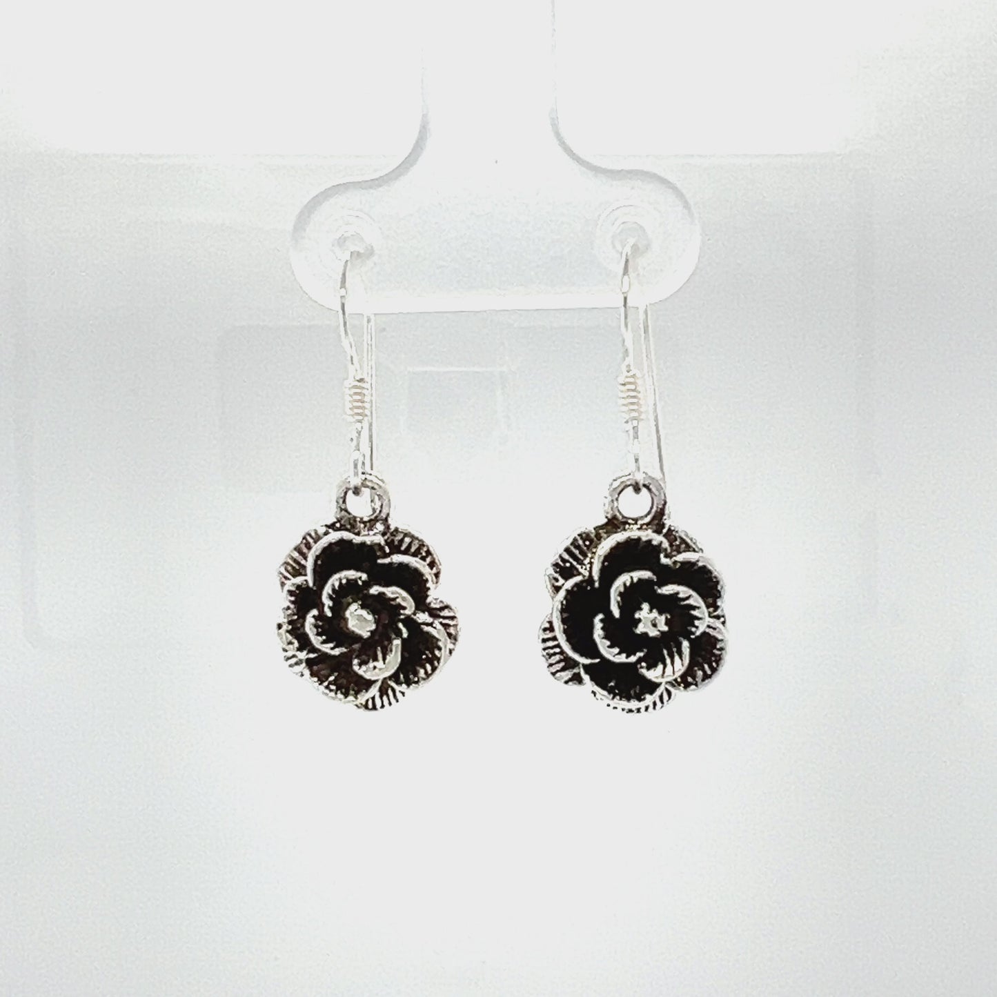 P508 Flower hook Earrings