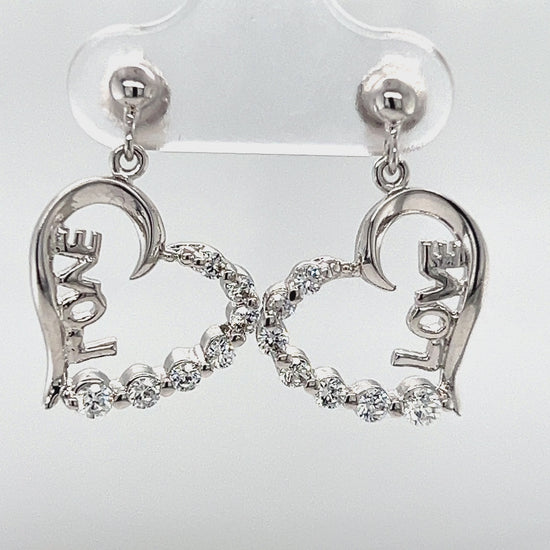 Load and play video in Gallery viewer, P503 Love Heart Earrings
