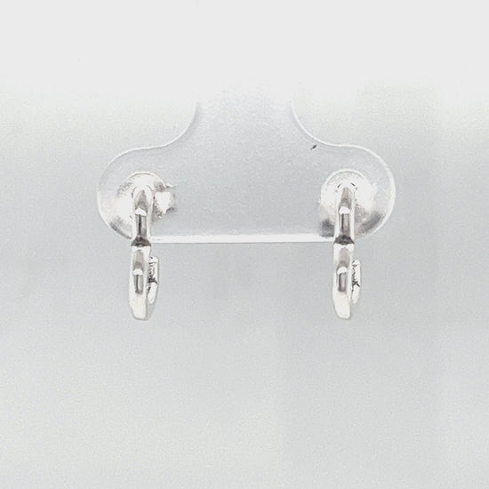 Load and play video in Gallery viewer, P377 Small Heart Hoops Earrings
