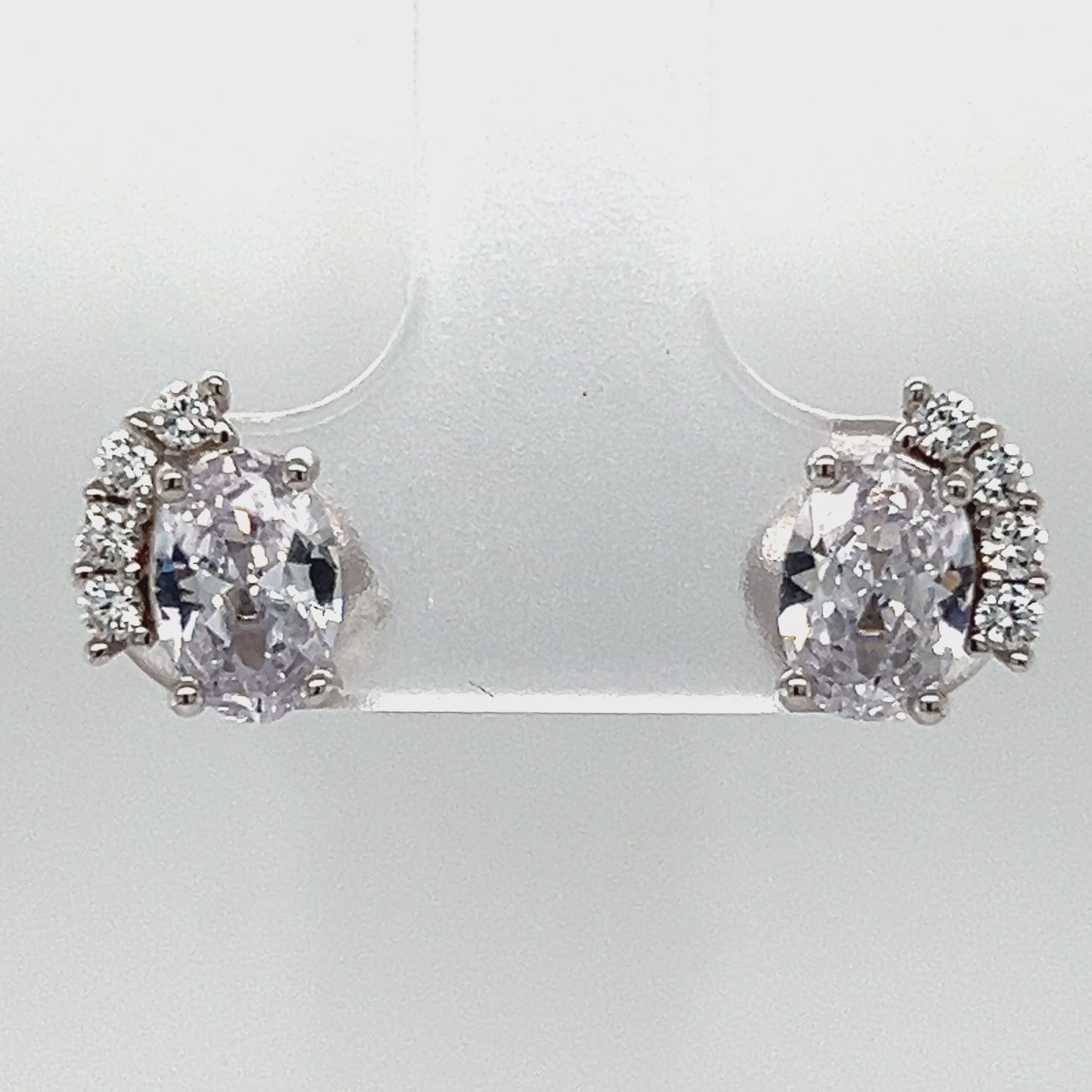 Load and play video in Gallery viewer, A781 CZ Stone Post Earrings
