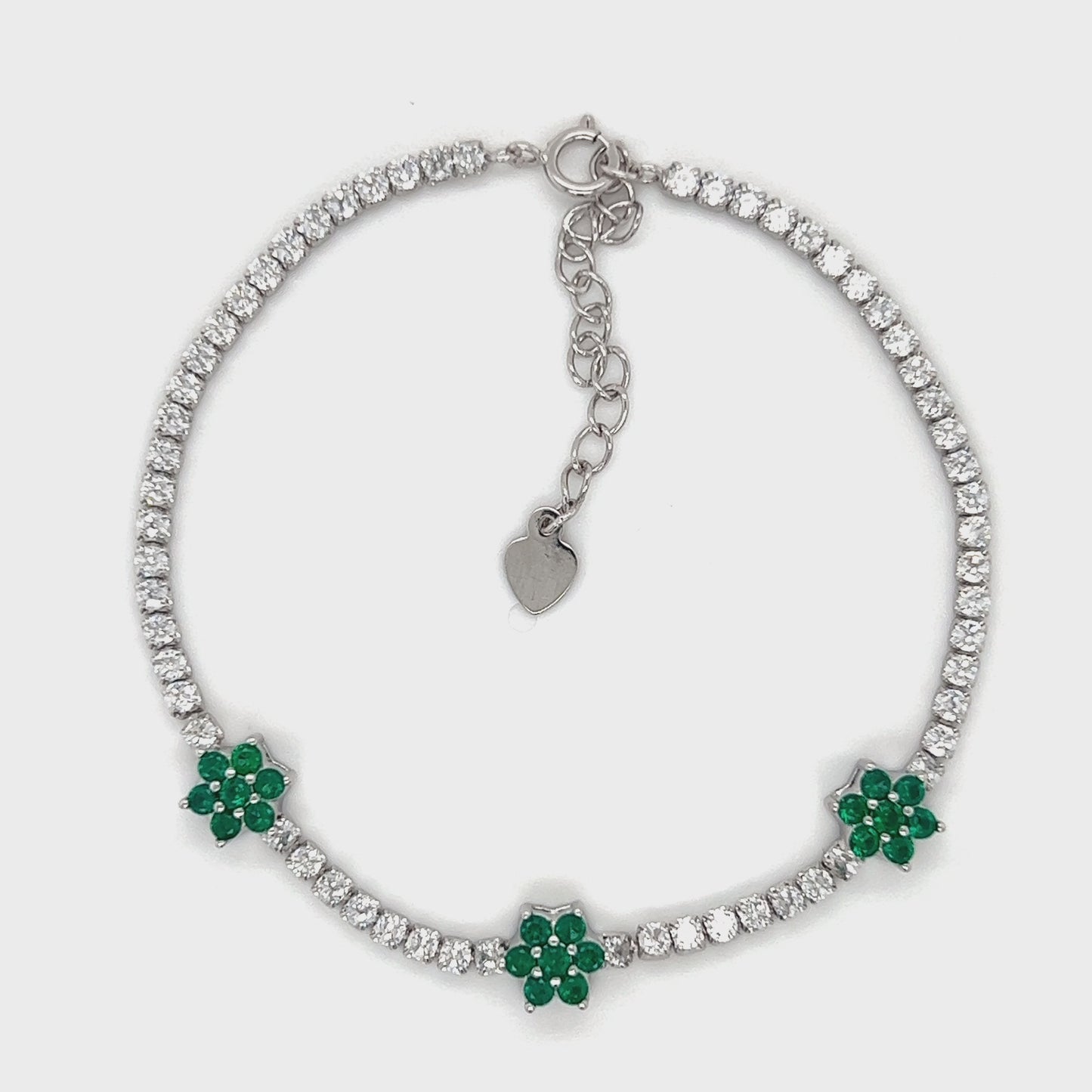 Pulsera de flores verdes M536