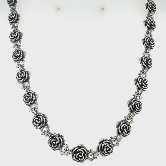 Load and play video in Gallery viewer, CA229 Rose Necklace
