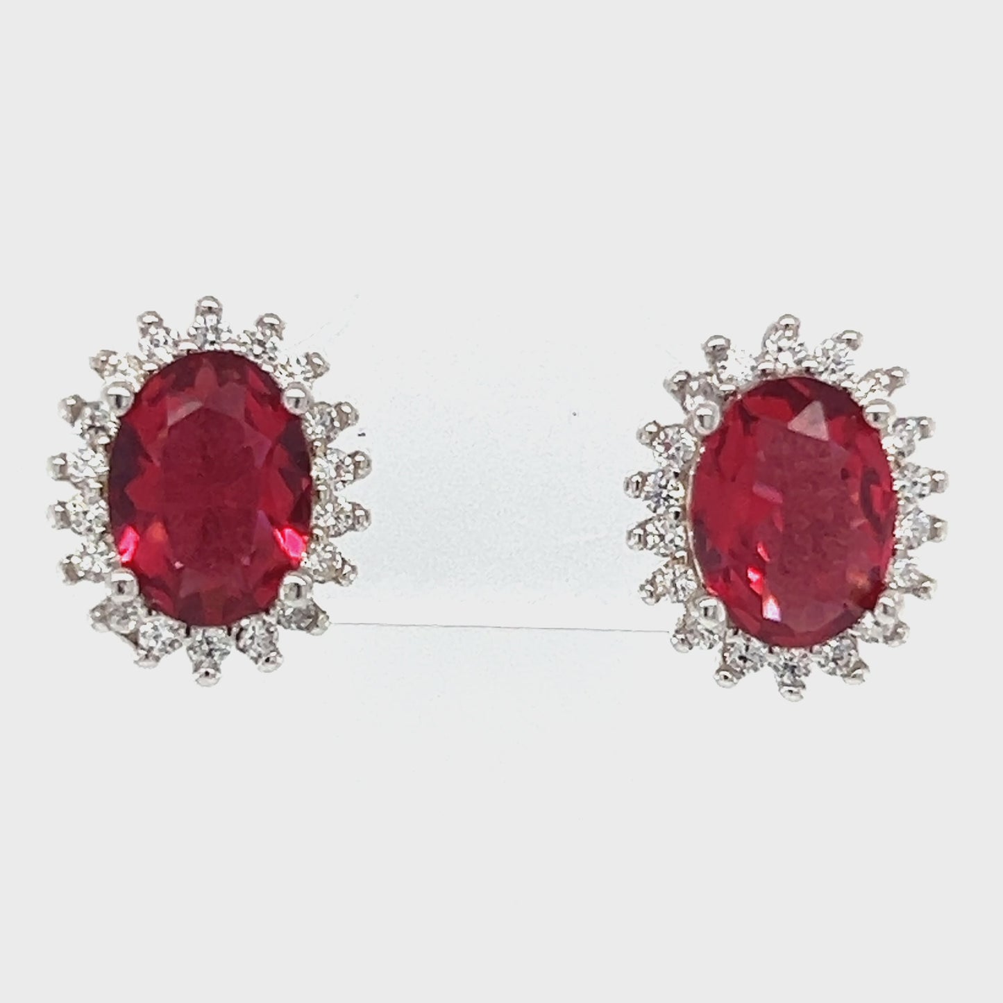 Load and play video in Gallery viewer, A681 Round Diamond Cz Marron Post Earrings
