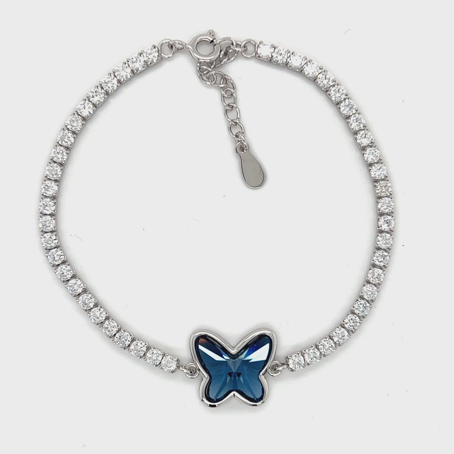 Load and play video in Gallery viewer, M535 Blue Butterfly Bracelet
