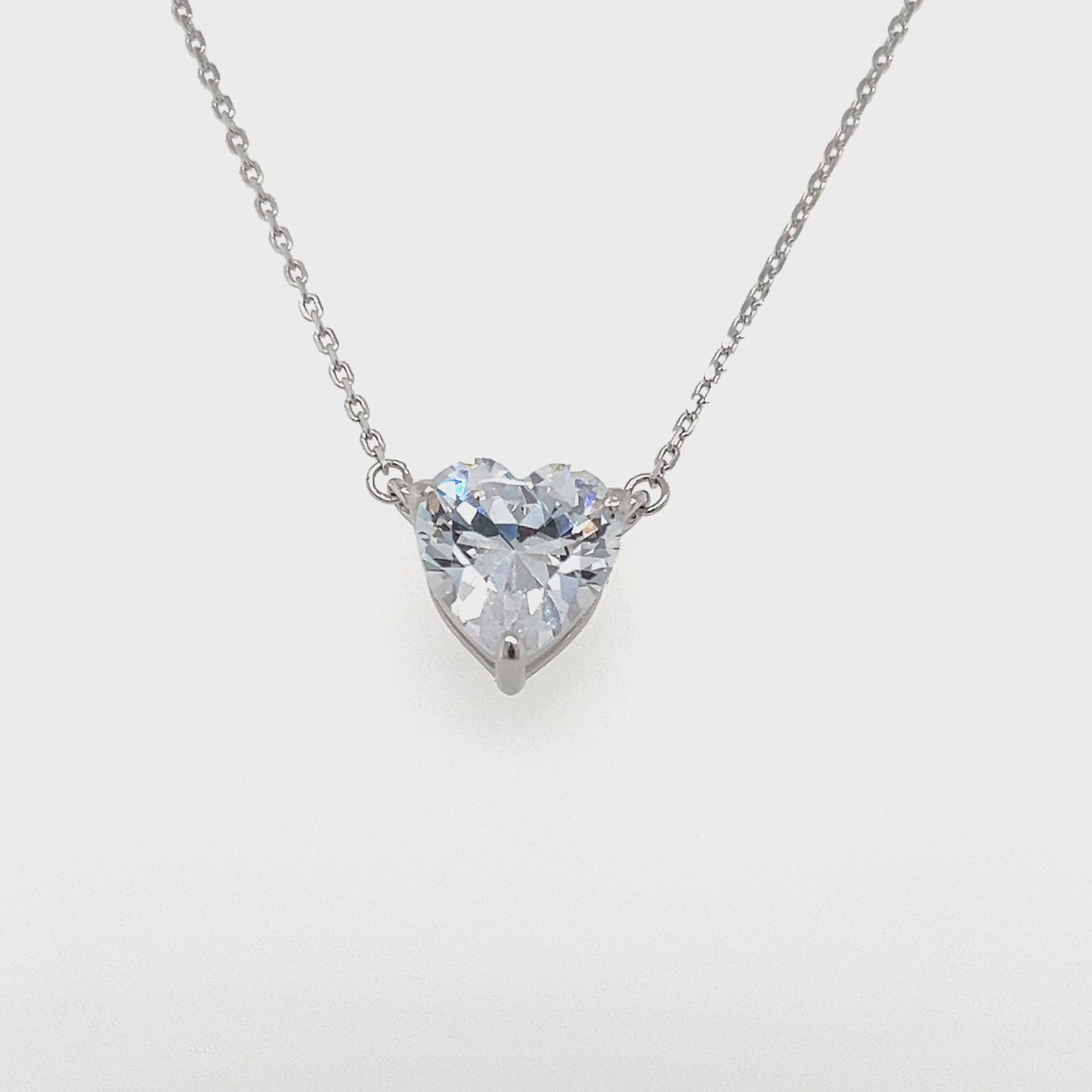 Load and play video in Gallery viewer, CA264 CZ Heart Stone Necklace
