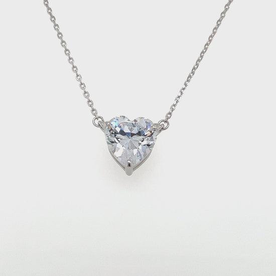 Load and play video in Gallery viewer, CA264 CZ Heart Stone Necklace
