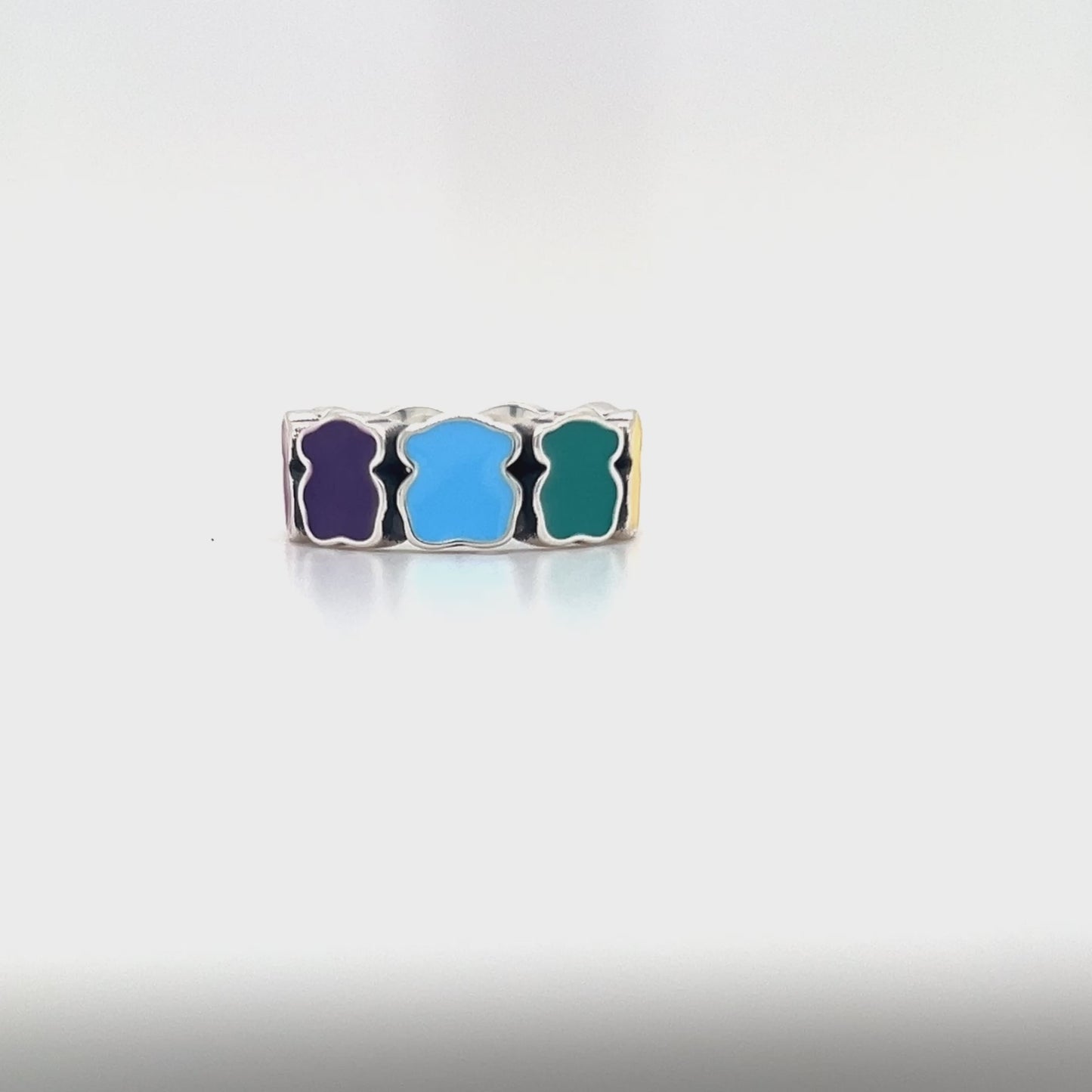 Cargar y reproducir el video en el visor de la galería, R917 Anillo Oso Multicolor
