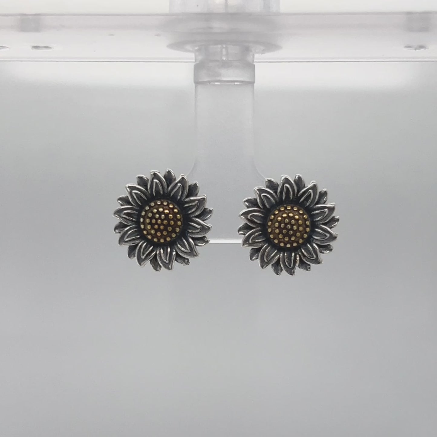 Load and play video in Gallery viewer, A493 Sunflower Post Earrings
