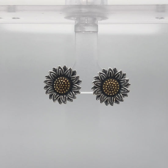 A493 Sunflower Post Earrings