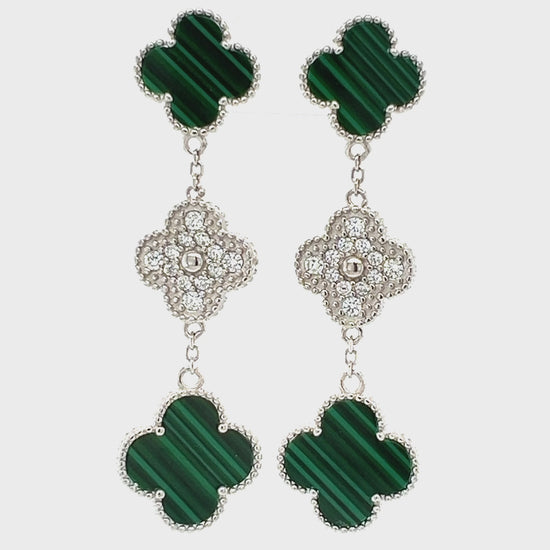 Load and play video in Gallery viewer, P448 Green Flower Earring
