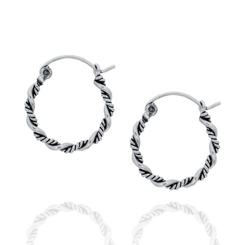 A566 Rope Design Earrings 20mm