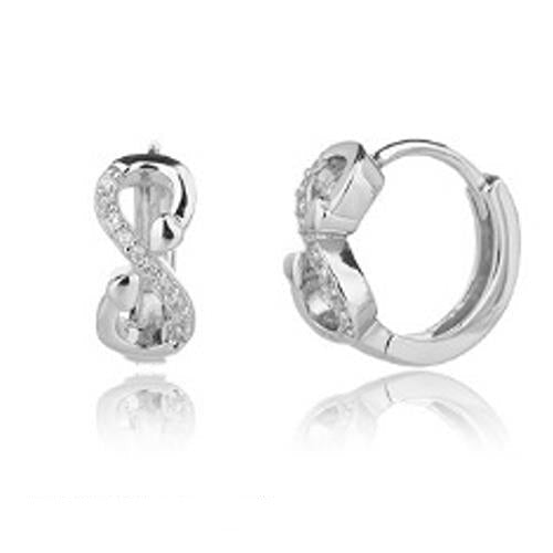 P559 Infinity 14mm Hoop Earrings