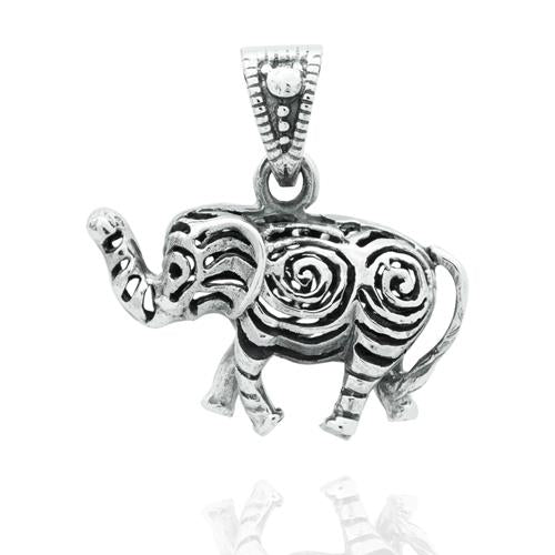 D2021 Elephant With Design Pendant