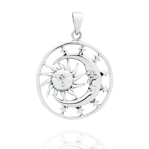 D2036 Eclipse Sun And Moon Pendant