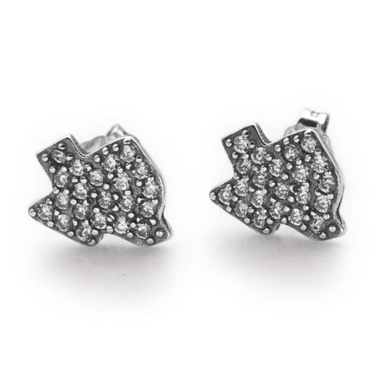 A851 Cz Texas Post Earrings