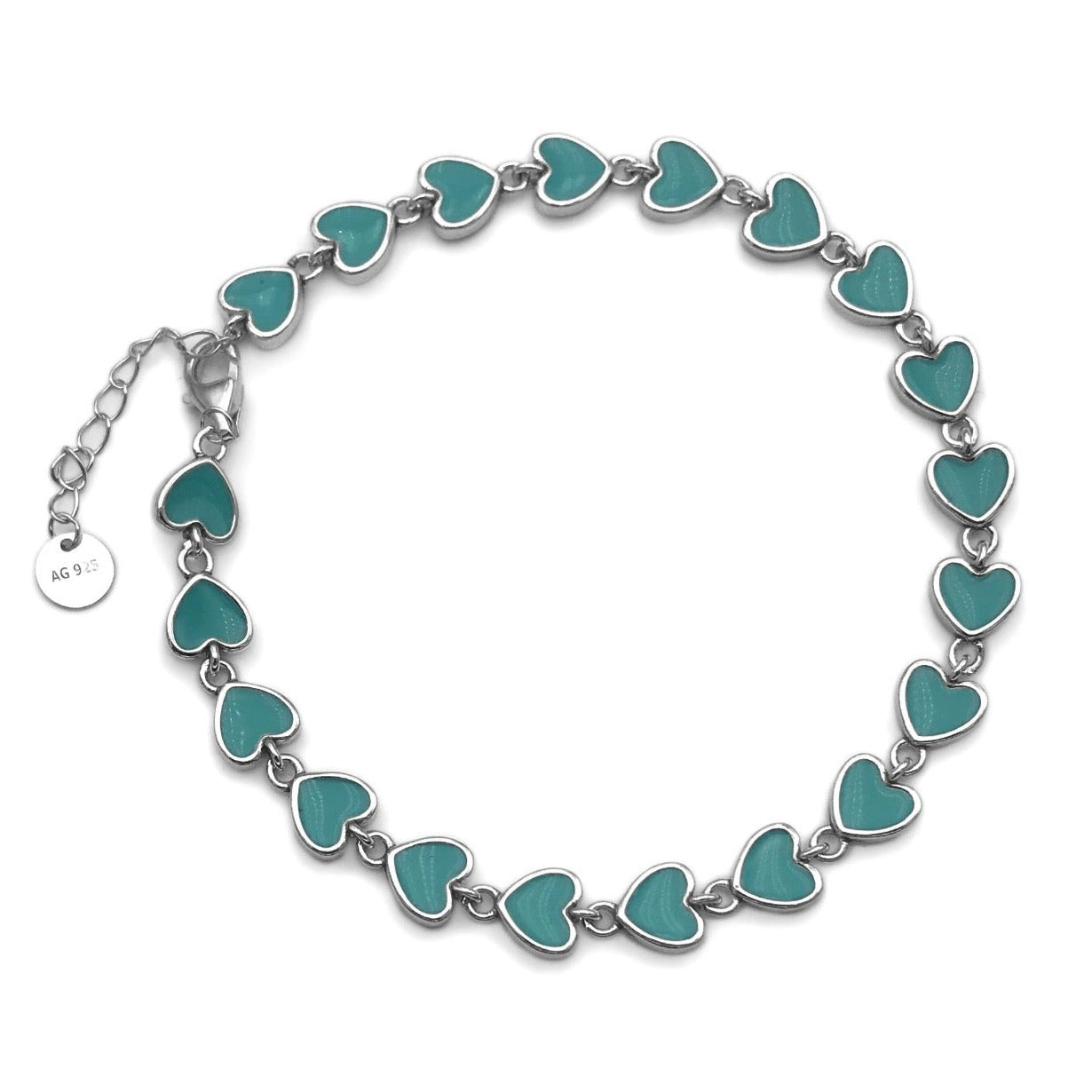 M431 Turquoise Heart Bracelet