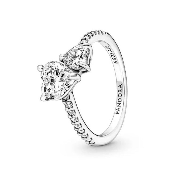 R878 Two Hearts Ring