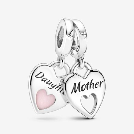 D1809 Daughter Mother 2pcs Charm Pendant