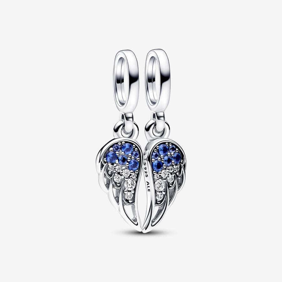 D1827 Wings Charms 2pcs Pendant