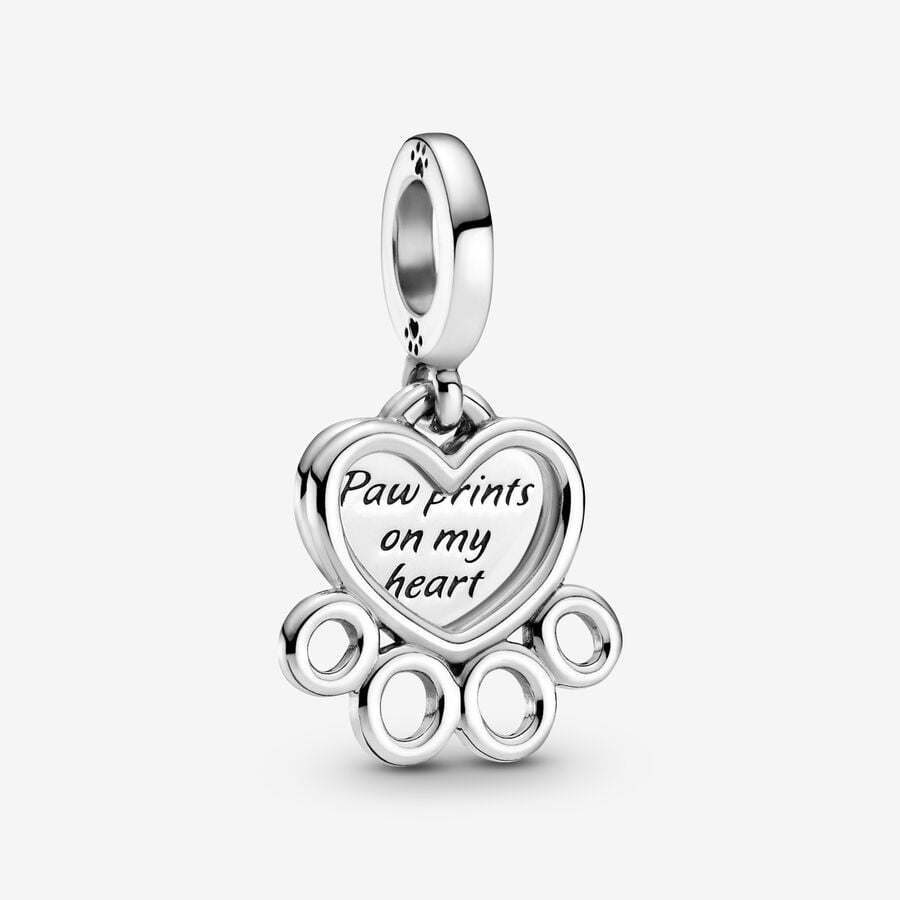 D1890 Paw Heart Charm