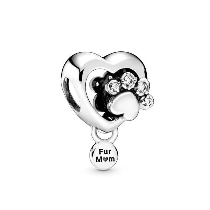 D1889 Paw Heart Charm