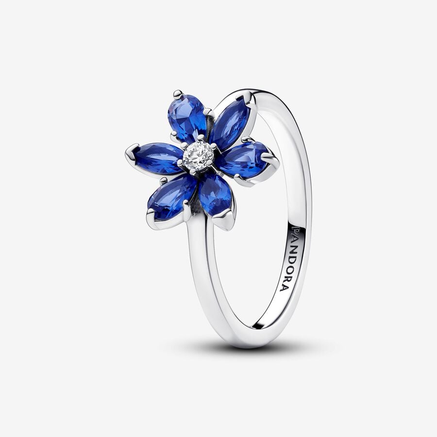 R879 Blue Flower Ring